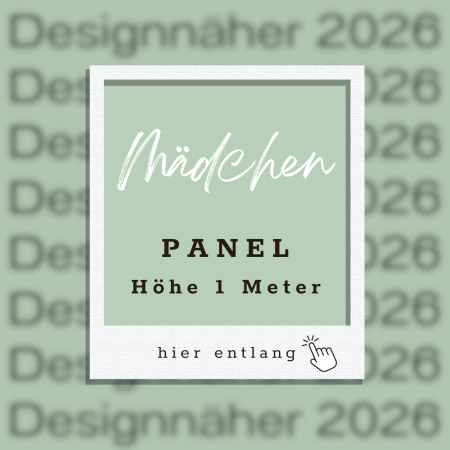 Ep - Panel Designnäher 2026 - " MÄDCHEN " - Bio French Terry - (Höhe 1 Meter)