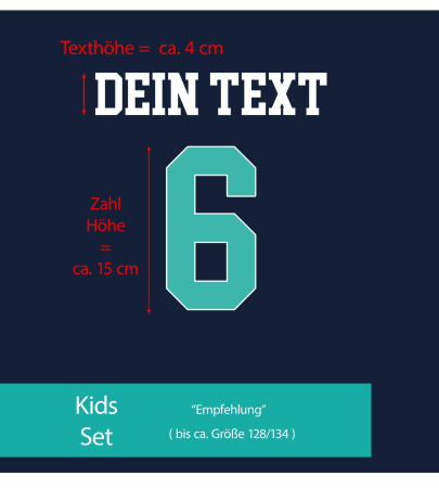 SET Trikot (WM EDITION) - Bügelbild " Wunschname + Wunschzahl " - Größe wählbar
