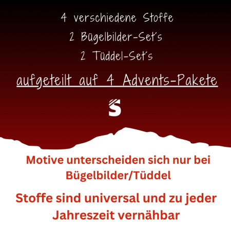 Adventspaket/Weihnachtspaket   -   ROT/SCHWARZ - (Geschlecht wählbar)