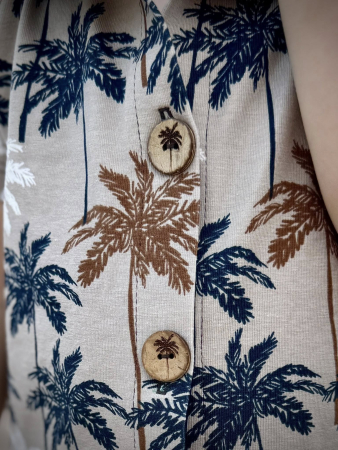 Kokos Knopf   - 20 mm - " Palme "