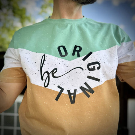 Bügelbild - " be Original - SCHWARZ " Größe nach Auswahl