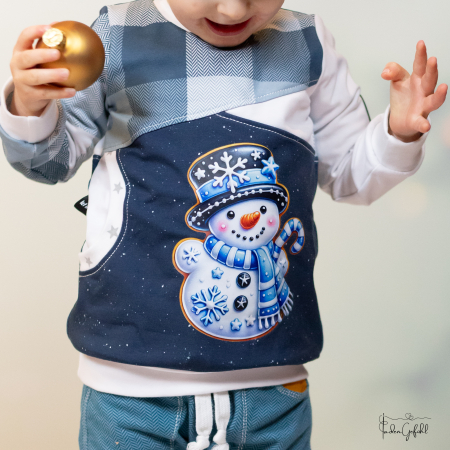 Bügelbild -  " Lebkuchen  SCHNEEMANN "