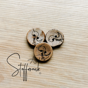 Kokos Knopf   - 20 mm - "Dino T-Rex"