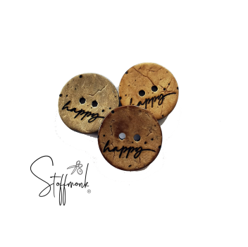 Kokos Knopf   - 20 mm - "happy"