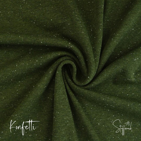 Kuschel Jersey melange - Konfetti - Army