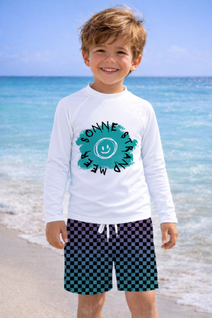 Bügelbild "SONNE STRAND MEER" - Farben & Größe frei wählbar