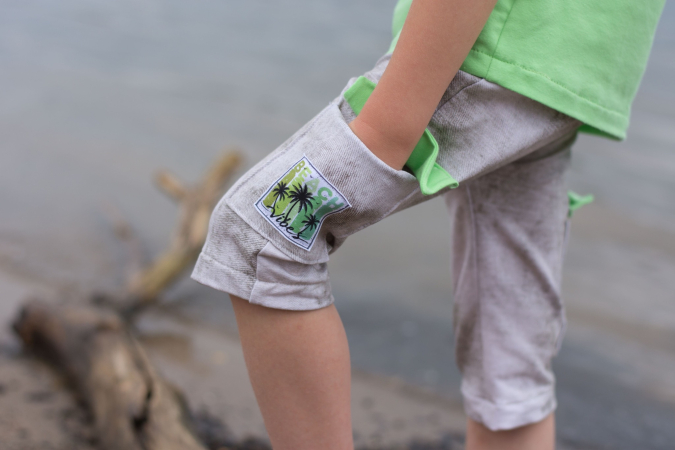 Patch / Aufnäher  - Beach Vibes #grün Töne - Rechteck