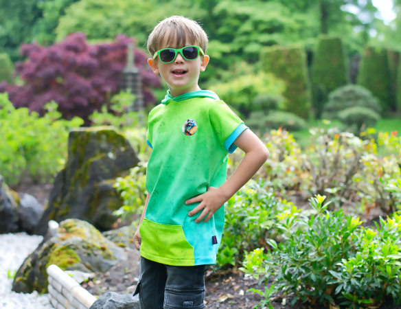 KOMBI Panel - " NEONGELB/BLAU " -  Jersey - Höhe ca. 0,8 Meter/volle Breite