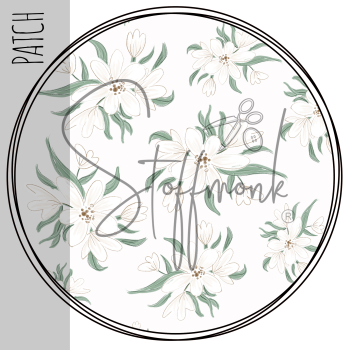 Patch / Aufnäher  - Aquarell Blumen 132 - Größe wählbar -