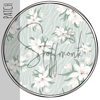 Patch / Aufnäher  - Aquarell Blumen 134 - Größe wählbar -