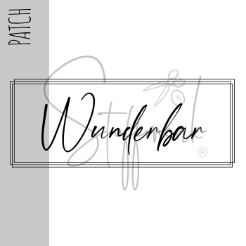 Patch / Aufnäher  - Wunderbar weiß - Größe wählbar -