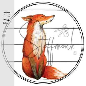 Patch / Aufnäher  - Fuchs - Stripes white