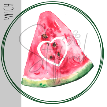 Patch / Aufnäher - Wassermelone  - Größe wählbar -
