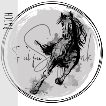 Patch / Aufnäher  - Pferd - "Feel free"