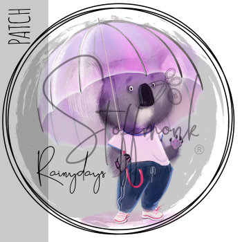 Patch / Aufnäher  - Rainydays - Lila -