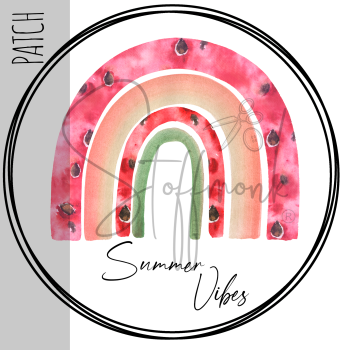 Patch / Aufnäher - Melonen Regenbogen - Größe wählbar -