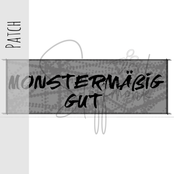 Patch / Aufnäher  - Monstertruck Hintergrund - "MONSTERMÄßIG GUT"