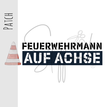 Patch / Aufnäher  - "Feurerwehrmann auf Achse"