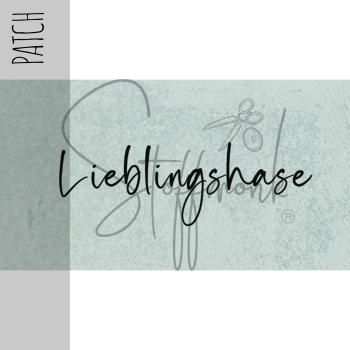 Patch / Aufnäher  - "Lieblingshase" - Blau