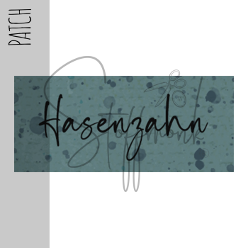 Patch / Aufnäher  - "Hasenzahn" - dunkles Petrol