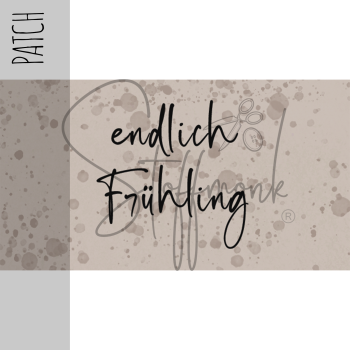 Patch / Aufnäher  - "endlich Frühling" beige
