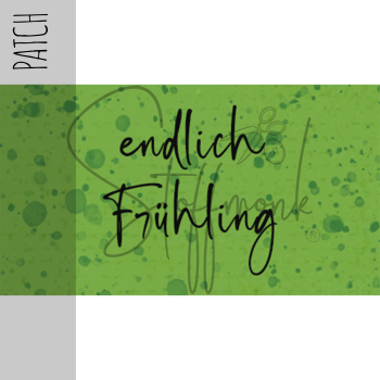 Patch / Aufnäher  - "endlich Frühling" grün
