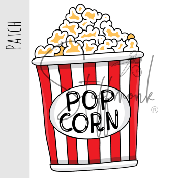 Patch / Aufnäher  - Popcorn - Hochkant
