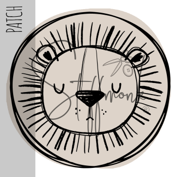 Patch / Aufnäher  - "Löwe" - Button Creme