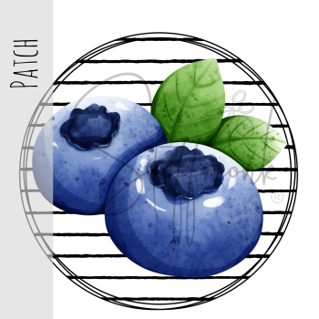 Patch / Aufnäher  - Heidelbeeren