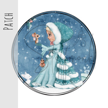Patch / Aufnäher  - Winter Prinzessin stehend