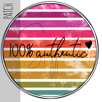 Patch / Aufnäher - 100% authentic (pink)  - Größe wählbar -