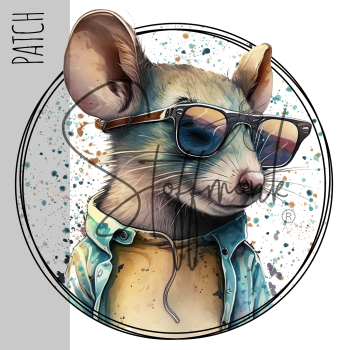 Patch / Aufnäher  - Cool Mouse - Splashes