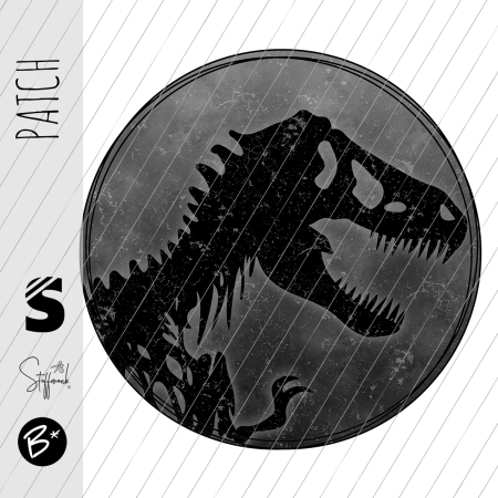 Patch / Aufnäher  - T-Rex #dunkelgrau - Button