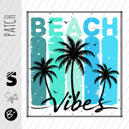 Patch / Aufnäher  - Beach Vibes #blau Töne - Rechteck