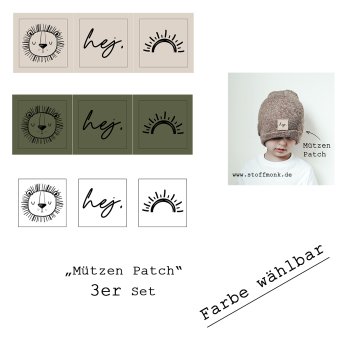 Mützen Patch - 3er-Set - FARBE WÄHLBAR - Serie 3