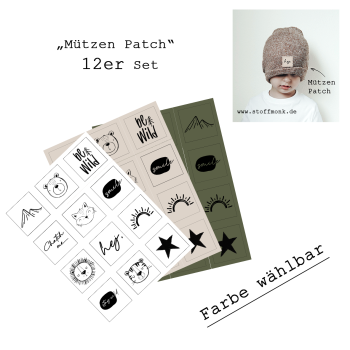 Mützen Patch - 12er-Set - FARBE WÄHLBAR - Serie 5