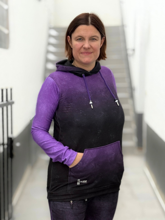 DENIM - #dunkelgrau/lila - Bio French Terry