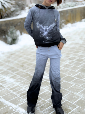 DENIM  - #dunkelgrau/hellgrau - Bio French Terry