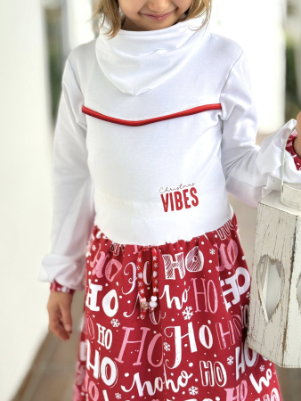 Bügelbild -  " Christmas VIBES - rot "