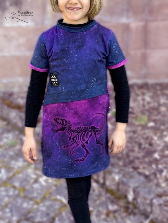Ep - EINZEL Panel - DINO  " PINK/BLAU " - Bio Jersey