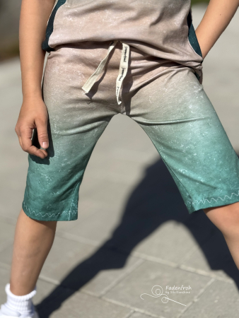 KOMBI Panel - " BEIGE/PETROL " -  Jersey - Höhe ca. 0,8 Meter