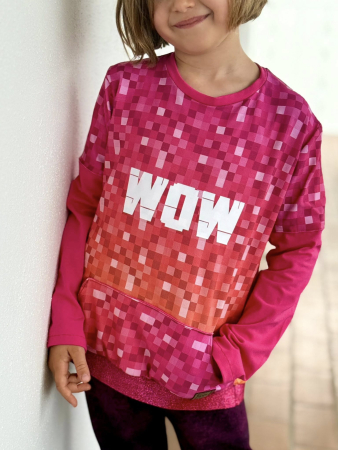 Pixel #pink/orange - Bio JERSEY