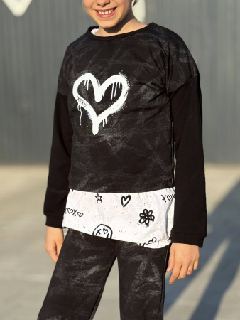 Bügelbild -  " XOXO Herz " #weiss
