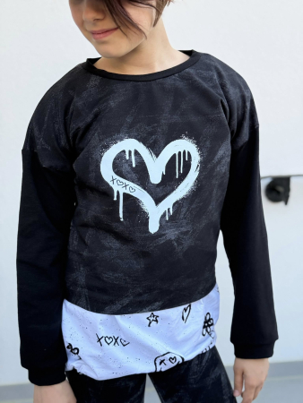 Bügelbild -  " XOXO Herz " #weiss