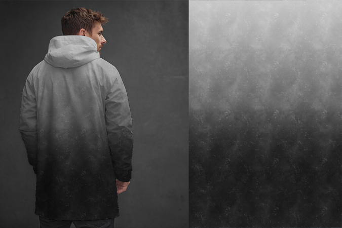 VB - Ep " Panel Grunge #hellgrau/dunkelgrau "  ca. Höhe 1 Meter - SOFTSHELL