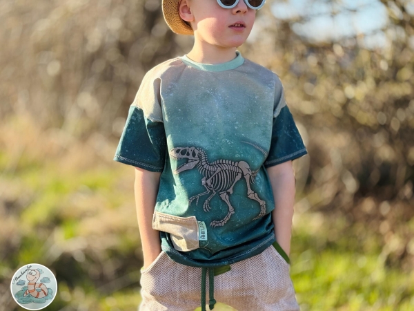 Ep - Fischgrät Denim/Jeansoptik - " Beige " - Bio French Terry