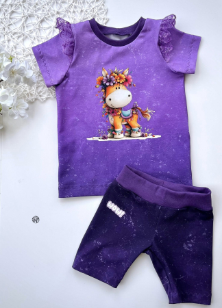 KOMBI Panel - " LILA dunkel " -  Jersey - Höhe ca. 0,8 Meter/volle Breite