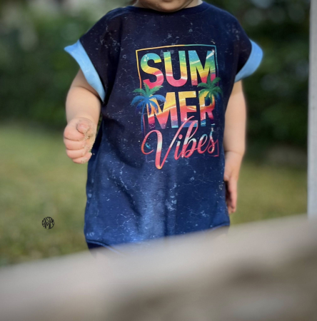 Bügelbild - "Summer Vibes - #Regenbogen (Rechteck)