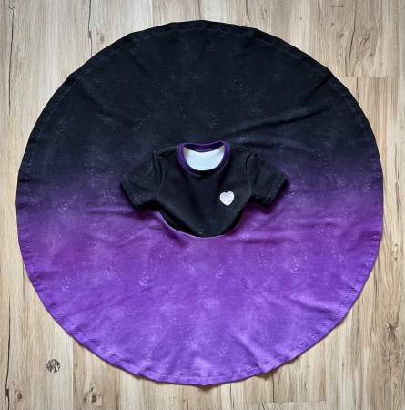 Panel Grunge Verlauf - #dunkelgrau/lila - Bio French Terry