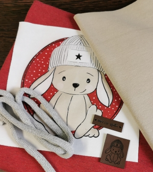 Patch / Aufnäher  - "Coole Socke" - Rot Punkte - Rund